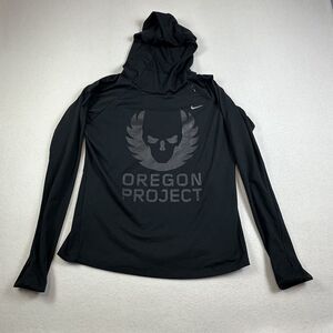 Nike Hooded Shirt Womens Large Black OREGON PROJECT Energy Element Pullover